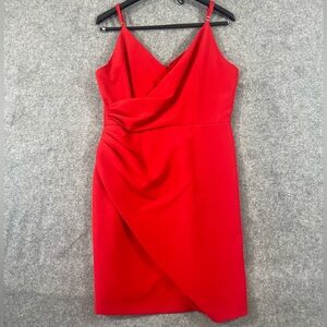 Gianni Bini Natalie Dress Women’s Size 6 Red Adjustable Straps Lined Bottom